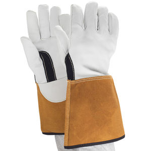 ถุงมือเชื่อมเกรดพรีเมี่ยม16นิ้วถุงมือหนังวัวแยกเม็ดกันน้ำทนทานต่อความร้อนสำหรับ - Product Image 2