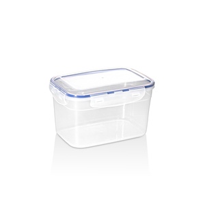 Transparent Airtight BPA-Free Eco-Friendly <b>Plastic</b> <b>Food</b> <b>Storage</b> Container Set Blue Silicone Gasket 3 Locking Lids Kitchen - Product Image 4