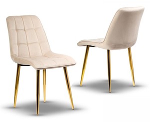 Smdi mobiliário personalizado OEM/ODM azul marinho high-end jantar cadeira metal perna tecido de veludo estilo francês sala de jantar cadeiras - Product Image 3