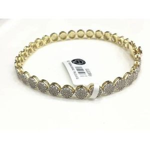 Bracelet tennis en cluster de diamants ronds étincelants Bracelet groupé de bijoux de mode - Product Image 2