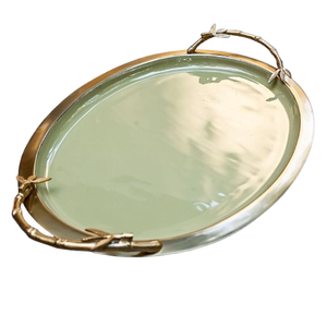 Vantage Modern Fancy Luxury Premium Nouveau design Plateau de quatre bols de service en métal émaillé blanc et fleur d'or pour la maison et la cuisine - Product Image 5