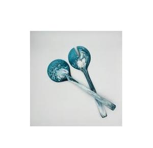 Ensemble de serveurs à salade en résine époxy unique et moderne Nouveau design Fait à la main Qualité supérieure Ensemble de serveurs à salade en résine pour le dîner à vendre - Product Image 4