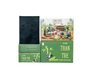 Savon aux herbes au charbon de bambou fait à la main Savon de bain bio détox blanchissant pour le corps Marque privée Vietnam - Product Image 3