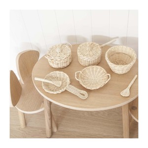 Adorable Rattan Cooking <b>Toy</b> <b>Sets</b> Handmade <b>Kitchen</b> Pretend Play <b>Set</b> Cooking Kit <b>Toys</b> Birthday Gifts for Toddlers Kids Girls - Product Image 1