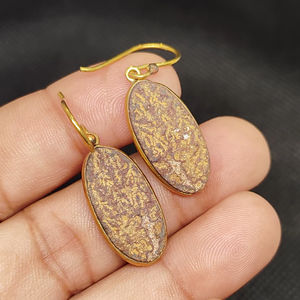 Pendientes de Coral Natural Vintage para Mujer, Hechos a Mano, Chapados en Oro, con Diseño de Alas de Piedras Preciosas para Bodas - Product Image 2