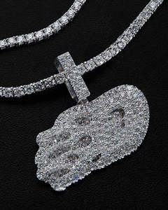 Pendentif lettre en moissanite certifié, style hip-hop, luxe, personnalisé, argent 925, deux tons, or rose, clarté VVS - Product Image 4