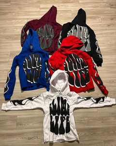 เสื้อมีฮู้ดและกางเกงวอร์มสำหรับผู้ชายโอเวอร์ไซส์ผ้าคอตตอนผ้าฟลีซ - Product Image 2