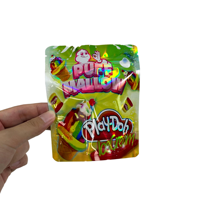 Sachets Doypack en polyéthylène personnalisés avec logo, design doux au toucher, 3,5 g, sacs Mylar imprimés, emballage alimentaire anti-odeur pour bonbons