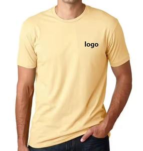 Premium Quality Men's Casual <b>T</b> Shirt in <b>Light</b> Color with logo 100%Cotton Printed Custom Prints <b>T</b> Shirts Breathable Round Neck - Product Image 4