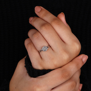 Anillo de Compromiso con Diamante Solitario, Corte Portugués, Diamante Cultivado en Laboratorio para Mujer, Certificado IGI, Regalos de Aniversario - Product Image 4