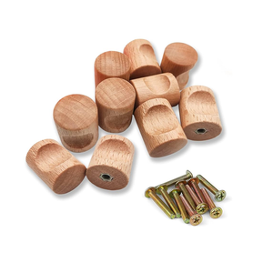 Pouce forme bois rond meubles tiroir boutons bureau tiroir poignée et boutons boutons en bois pour armoire - Product Image 1