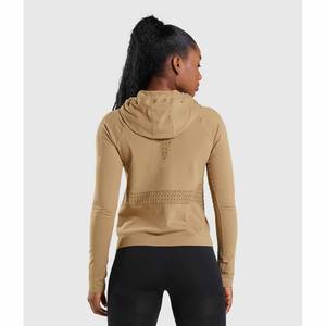 Sweats à capuche pour femmes de qualité supérieure, doublés, personnalisés, écologiques, respirants, confortables, vente chaude, logo OEM sur le devant - pour l'automne - Product Image 6