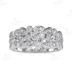 Designer VS Natural Diamond Ring for Women 14k/18k Gold Classic Style for Certified for Weddings Parties & Anniversary - Product Image 1