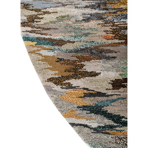 Tapis noué à la main en laine, bambou et soie, motif abstrait Manchaha, gris et noir, 10 mm, pour salon, couloir, rectangle, Les-1212 - Product Image 4