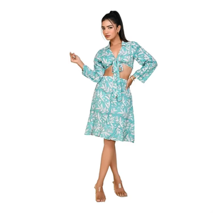 Conjunto de algodón de primera calidad para mujer con estampado tradicional de bloques de mano y tela suave Ideal para uso diario - Product Image 5