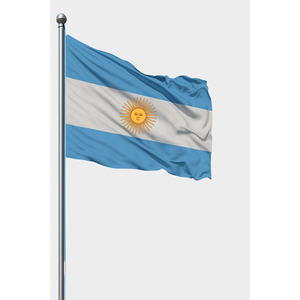 Drapeau d'extérieur personnalisé Argentine avec logo sur mesure, bannières numériques imprimées en soie et plastique, mât de drapeau en aluminium - Product Image 1