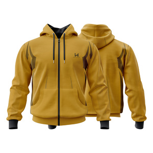 Sweat à capuche ample pour homme, en polyester/coton respirant anti-boulochage, avec fermeture éclair, surdimensionné, personnalisé pour 4 jeux, tricoté en hiver, 360g - Product Image 4