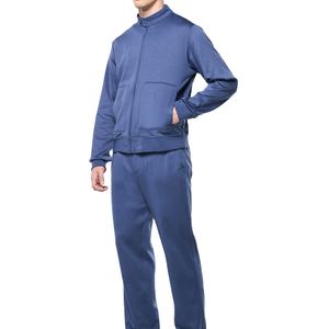 ชุดวอร์มผู้ชายแบบสองชิ้น ผ้าไนลอนโพลีเอสเตอร์ ยืดหยุ่นได้ สกรีนโลโก้ตามสั่ง ซิปเต็มตัว มีกระเป๋า  สำหรับใส่ลำลอง - Product Image 1