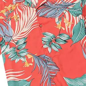 2025 moda tortuga hoja impresa hawaiana camisa de manga corta pantalones cortos trajes 100% algodón hombres playa Vacaciones verano dos piezas - Product Image 6