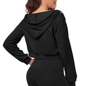 Women's Hoodies Crop Hoodie Casual Pullover Sweatshirt Wholesale Custom High Quality Fitness Wear - Product Image 2