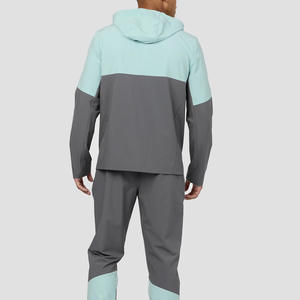 Survêtement de sport pour homme en nylon, coupe ajustée, avec fermeture éclair, couleur contrastée, design 2026, pour l'entraînement, le jogging et les activités de plein air - Product Image 5