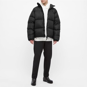 <b>Winter</b> New Arrival Men's Long Sleeve Canvas Stand Puffer Jacket Customized Logo Printing Waterproof Breathable Reversible - Product Image 3