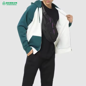 Unisex Street Style Winter Zipper Hoodie 100% Cotton Fleece/French Terry Solid Plus Size Hooded Collar Quick Dry & Breathable - Product Image 3