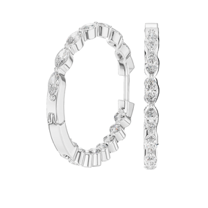 Boucles d'oreilles en diamant de laboratoire 0,651 CT pour femmes, clarté VVS-VS EF, or 18 carats, 14 carats, 10 carats et argent 925, option moissanite en rose - Product Image 6