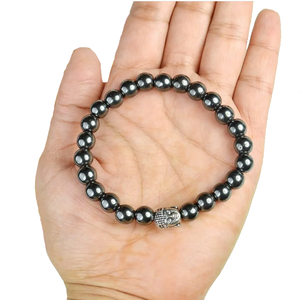 Pulsera hematita Buda cuentas de cristal piedra pulsera cristal piedra preciosa joyería de moda hombres y mujeres regalo energía meditación - Product Image 2