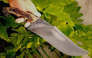 Nuevo OEM personalizable de alta calidad ciervo hecho a mano Acero de Damasco punto de caída caza Camping Bowy cuchillo fuerte agarre 1 año - Product Image 4