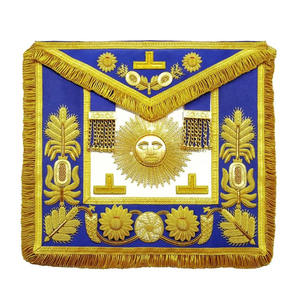 Regalia maçonnique Tablier de Grand Maître avec col et poignets en velours violet, fait main, Tablier maçonnique blanc, Franc-maçon blanc 2026 - Product Image 3