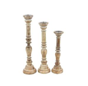 Bougeoir en bois de style vintage, conçu pour les intérieurs classiques, introduisant une touche intemporelle et chaleureuse. - Product Image 6