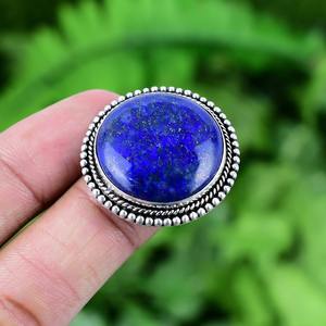 Bague en argent sterling 925 à la main en pierres précieuses Lapis Spinner Bague en argent sterling 925 Design classique Cadeau de mariage Bague de promesse Bijoux - Product Image 4