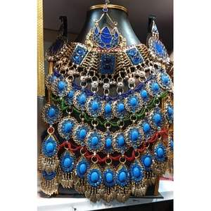 New Design Vintage Afghan Jewelry Sets Zircon Silver Plated Multi Color Anniversary Set for Women's Party Wear Custom Design - Product Image 4