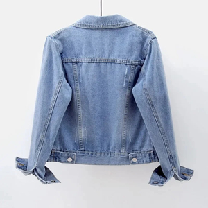 Veste en jean oversize boutonnée OEM pour femmes Vêtements d'extérieur d'hiver décontractés avec fonction respirante Manteau en jean pour les saisons d'automne et d'hiver - Product Image 5
