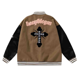 Ropa de calle de alta calidad, chaquetas para hombre, chaqueta de bombardero universitaria bordada para hombre, a la moda abrigo de béisbol universitario, Invierno informal - Product Image 6