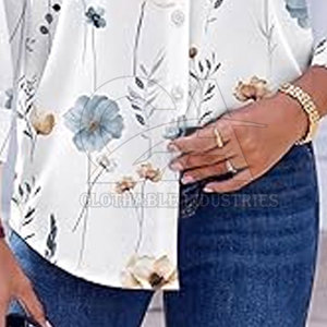 Camisa de manga larga con botones para mujer, estilo urbano, holgada, a la moda - Product Image 6
