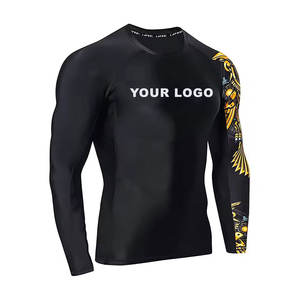 ชุดรัชการ์ดแขนยาวผ้าสแปนเด็กซ์โพลีเอสเตอร์ระบายอากาศสำหรับผู้ชายพิมพ์ลายแบบกำหนดเอง - Product Image 4