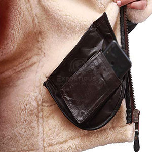 Lightweight Breathable Winter <b>Jacket</b> Custom Made Design New Style Fashionable Sheep Skin <b>Fur</b> Front Logo for <b>Men</b> - Product Image 3