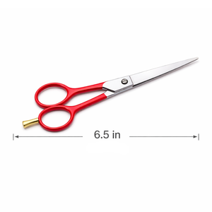 Tijeras de Peluquería Profesionales de 6.5 Pulgadas, Color Rojo, para Diestros, Mango Mediano, Acero Inoxidable 4Cr13, Hoja Afilada - Product Image 6