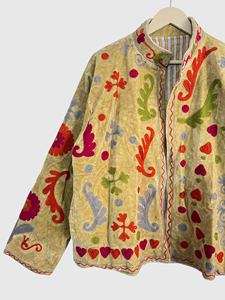 Veste en coton brodée de fleurs, col mandarin, manches longues, style Prairie Chic, vêtements de printemps pour femmes, grande taille - Product Image 6