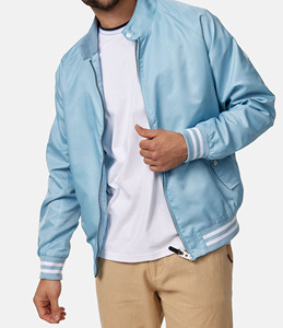 Unisex Custom College Style Varsity Baseball Bomber Jacket Stand Collar Embroidery Plain Dyed Coated for Winter Season - Product Image 4