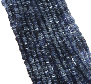 Cuentas de Iolite Heishi azul Natural, 16 ", 4-4,5 MM, piedras preciosas lisas, fabricación de joyas naturales, cuentas cuadradas - Product Image 1