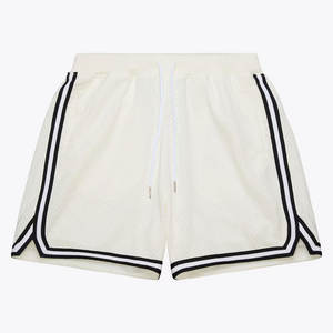 Short de basket-ball personnalisé pour hommes de style High Street 100% maille de polyester séchage rapide respirant élastique mi solide motif deux - Product Image 1