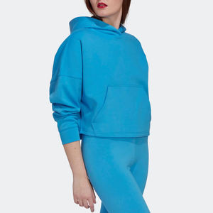 Venta al por mayor de sudaderas y sudaderas largas para mujer, suéteres con capucha lisos, Sudadera con capucha para mujer - Product Image 3