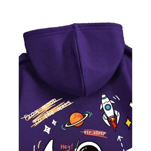 Sudadera con Capucha Morada Extra Grande Personalizada para Hombre y Mujer |   Sudadera con Capucha de Felpa de Algodón Grueso, Estilo Urbano - Product Image 5