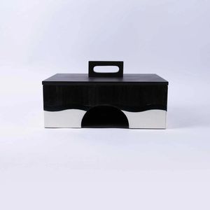 Casserole chauffante en noir et blanc d'aspect moderne de forme rectangulaire Hotpot de buffet de nouveau style pour la cuisine à domicile - Product Image 2