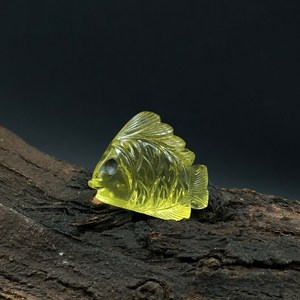 Piedra preciosa tallada de pez de cuarzo limón Natural, 32mm, forma de Animal tallada a mano, Energía Femenina, abalorio de pez, cuentas talladas de cristal curativo - Product Image 2