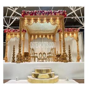 Moda boda madera elefante Base pilares Mandap elegante madera boda Mandap indio tallado a mano elefante pilares Mandap Reino Unido - Product Image 1