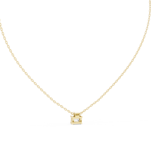 จี้เพชรทรงเอเมอรัลด์เพาะเลี้ยงในห้องปฏิบัติการ ทองคำแท้ 14K 18K สร้อยคอเพชรเม็ดเดี่ยว DEF VVS รับรองโดย IGI สร้อยคอหมั้น ขายส่ง - Product Image 5